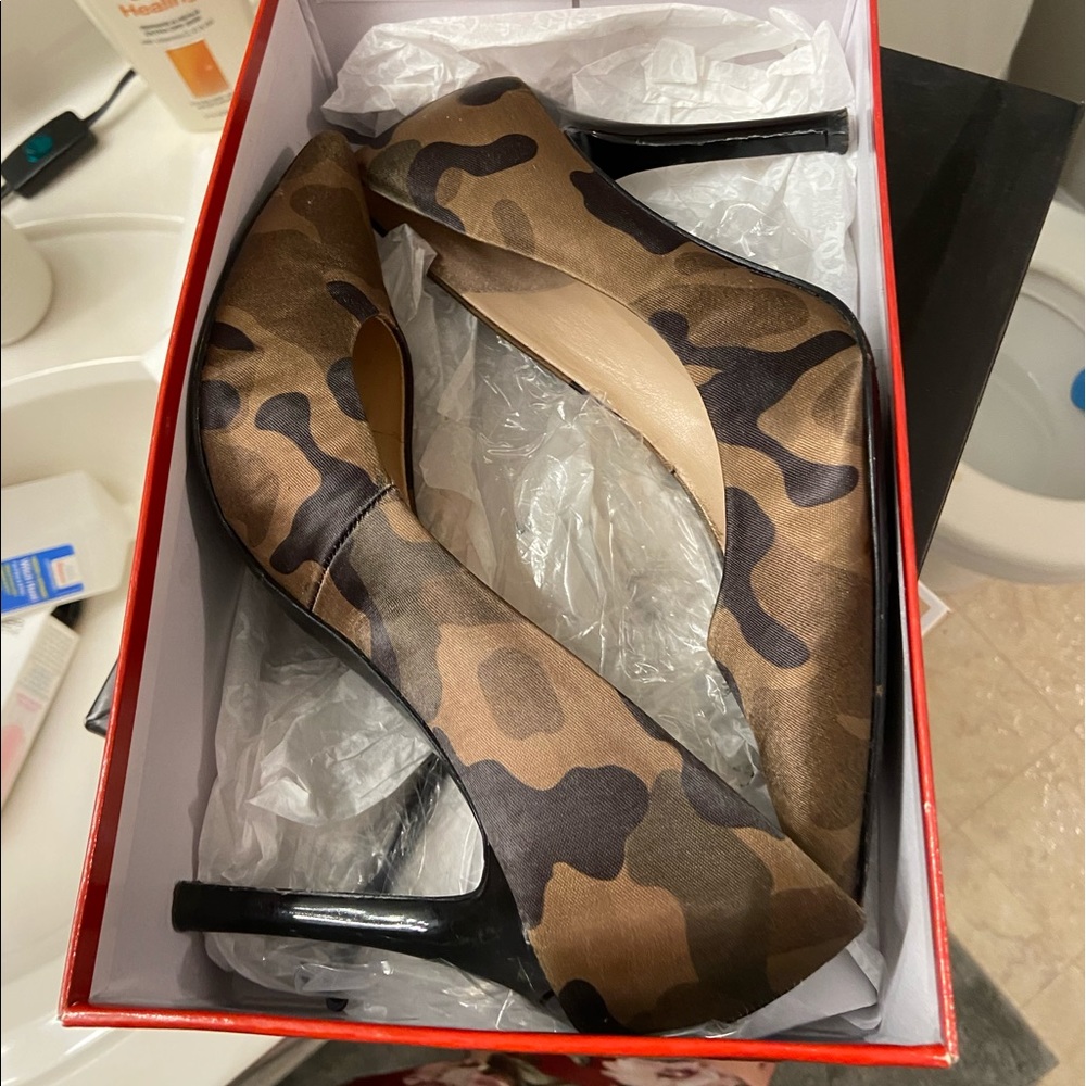 Guess Camo Print High Heel